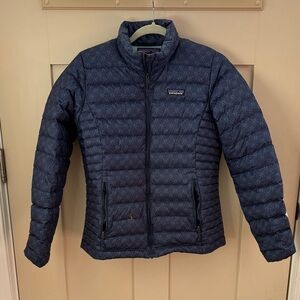 Patagonia Women's Dark Blue Goose Down Jacket